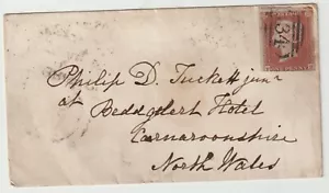 1852 = 134= NUMER BRISTOL 1d IMPERF COVER & UDC HAMBROOK TO PHILIP D TUCKETT - Bild 1 von 2