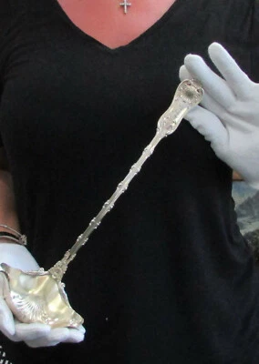 1893 WHITING PLATA ESTERLINA REINA IMPERIAL 13 3/4" ORO LAVADO PUNZÓN CUCHARÓN Foto 1 de 4