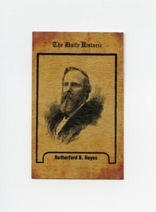 #TN19612 RUTHERFORD B. HAYES Daily Historic Trade Card RARE