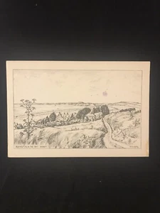 POSTCARD DORSET BEXINGTON IN THE BAY PENCIL SKETCH - Picture 1 of 2