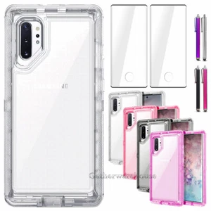 For Samsung Galaxy Note 10 Plus Crystal Clear Phone Case Cover / Tempered Glass - Picture 1 of 30
