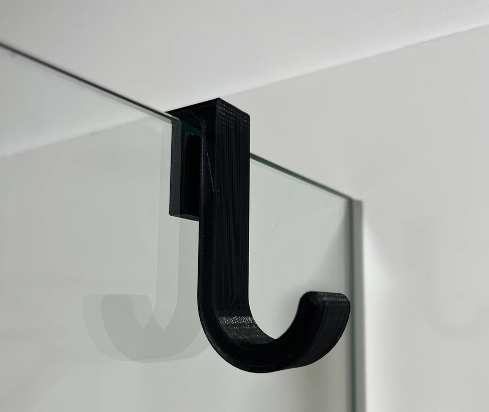 Set 4 x Handtuchhalter für Glasduschkabine - Haken für Glasdusche Glasduschwand - Bild 1 von 4