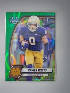 2024 Bowman Chrome University 1st Xavier Watts Green Lava /99 Notre Dame - Picture 1 of 2