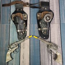 RARE VINTAGE  1950S KILGORE ROY ROGERS CAP Guns PAIR & FANCY RR GUNBELT HOLSTER