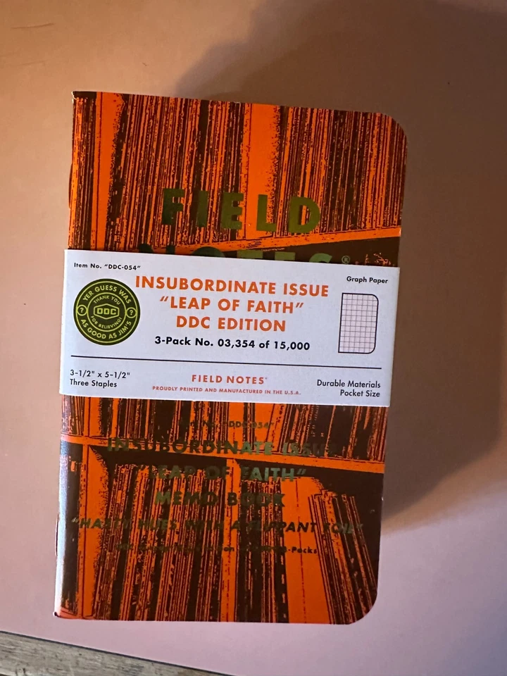Field Notes Insubordinate Issue Leap of Faith DDC Edition - Image 1 of 1