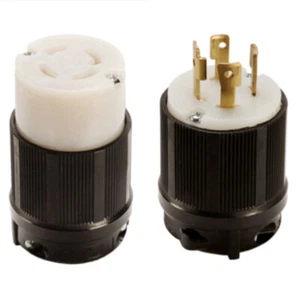 NEMA L16-30 Grounding Locking Plug, 30A 480V AC, 3 Pole 4 Wire, cUL Listed - Picture 1 of 1