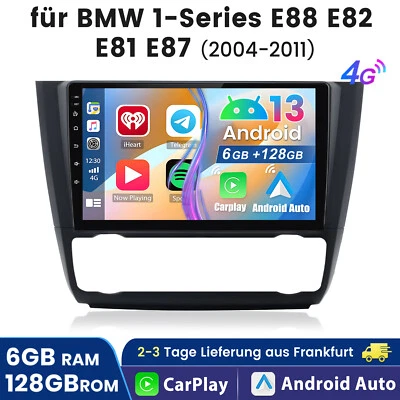 6+128G 8 Core Für BMW 1er E81 E82 E87 E88 Carplay Autoradio Android 13 GPS Navi - Bild 1 von 4