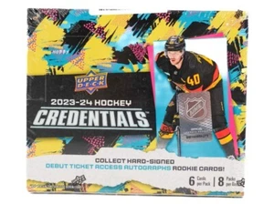 2023-24 UPPER DECK CREDENTIALS NHL HOCKEY HOBBY BOX - NEW - FREE SHIPPING ๐ฅ๐ฅ๐ฅ - Picture 1 of 6