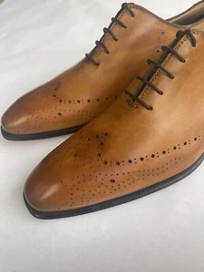 Stefano Branchini Brown Whole Cut Brogue Size 9 Made In Italy - Picture 1 of 10