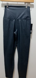 New with Tags 90 Degrees Faux Leather Leggings Small Artic Navy Super High Rise - Picture 1 of 10