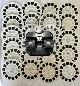 Vintage Sawyer's View Master 3D Stereo Reel Viewer Stereoscope Black W/ 23 Reels - Picture 1 of 2