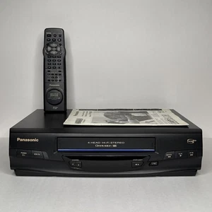 Panasonic PV-V4530S Blue Line VCR 4-HEAD VHS Player Recorder w/ Remote & Manuel - Picture 1 of 15