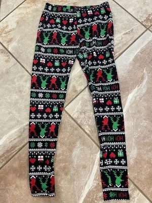 Leggings No Boundaries Navidad Reno y Regalos Negro y Rojo Niño Pequeño 3-5 Foto 1 de 4