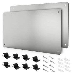 17.1" x 11.8" 2 Pack Stainless Steel Magnetic Board - Magnet Bulletin Board t... - Picture 1 of 6