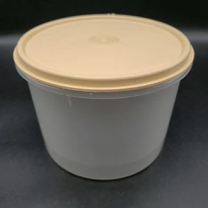 Contenedor Tupperware vintage 264-29 con tapa de almendra 227-47 cocina retro - Imagen 1 de 10