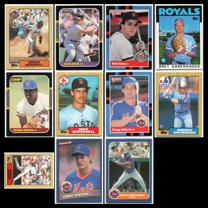 Lot 11 Baseball Cards Rookie Lot Dykstra Kruk Mitchell NM MLB Set - Picture 1 of 13