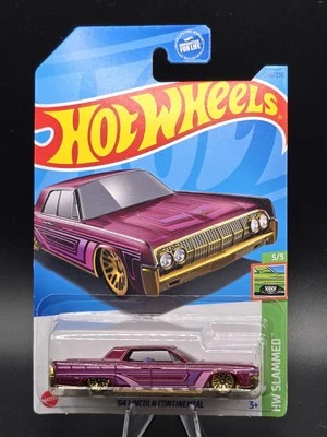 Hot Wheels '64 Lincoln Continental Metalflake Magenta 246/250 2023  Slammed 5/5 - Изображение 1 из 2