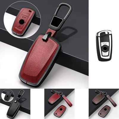 Zinc Alloy Leather Car Key Case Cover For BMW M5 X2 F30 2 3 4 5 6 7 F15 X3 X4 X5 - Image 1 of 4