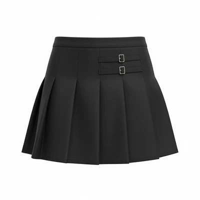 Французский тост девочек размер 18 черный нож плиссированные две вкладки 1/4 молнии униформа skort - Изображение 1 из 4