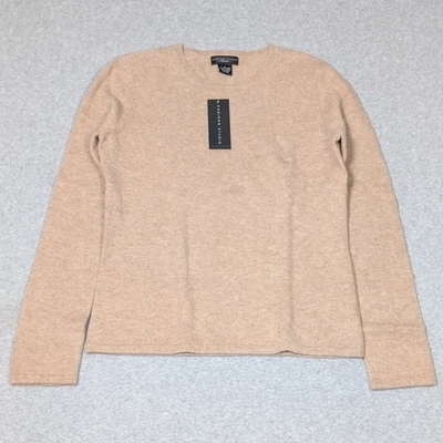 Madison Studio Cashmere Sweater Womens Medium Beige Crew Neck Pullover New - Image 1 of 4