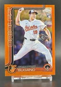 Tomoyuki Sugano [RC] - 2025 Topps Chrome Logofractor #166 naranja/25 novato - Imagen 1 de 2