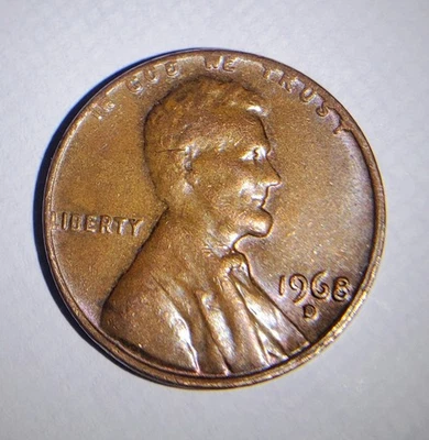 1968 D Lincoln Penny with multiple errors  - Image 1 of 4