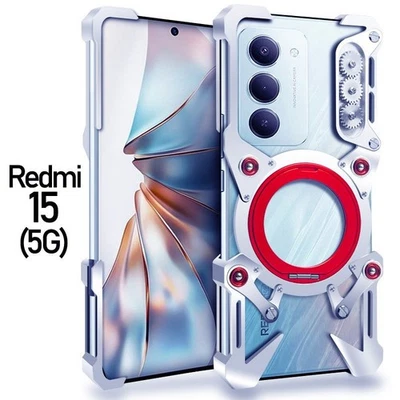 Для Xiaomi Redmi 15 / Note 14S металлический алюминиевый безободковый 360 стойка бампер чехол - Изображение 1 из 4