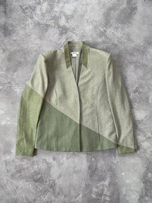 Blazer de Colección Helmut Lang Cuero Lima para Mujer Talla 2 Hecho en EE. UU. Foto 1 de 4