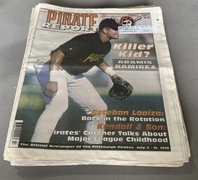 Pittsburgh Pirate Report Vintage Newspaper Issues, 1998. Lot Of 12 - Image 1 of 2