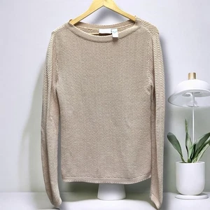 Suéter Liz Claiborne Sport Camel Tejido Ligero Cuello Barco - Imagen 1 de 6