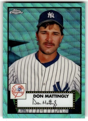 2021 Topps Chrome Platinum Anniversary Don Mattingly Aqua Wave Refractor #696 - Image 1 of 2