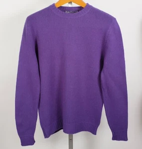 Ralph Lauren lila Etikettenpullover klein 100 % Kaschmir mehrlagiger Rundhalsausschnitt - Bild 1 von 7