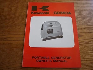 Kawasaki GD 550A Portable Generator Owner's Manual P/N 99920-2054 - Imagen 1 de 3
