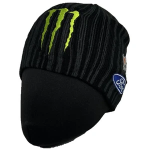 DC SHOES MONSTER ENERGY Ken Block Logo Beanie Knit Cap Black/Charcoal - Picture 1 of 4