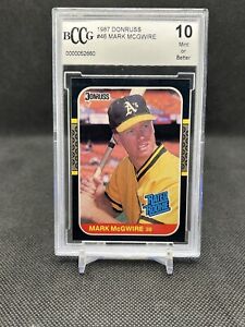 1987 Donruss Mark McGwire Rated Rookie RC #46 BCCG 10 Mint or Better