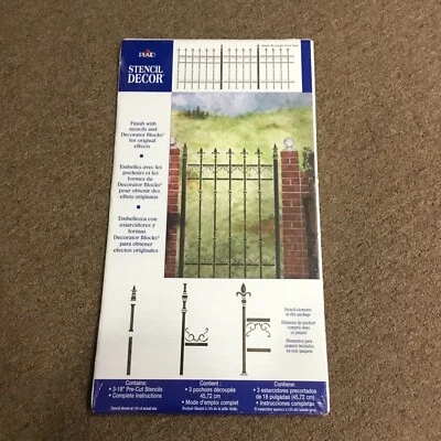 Plaid Wrought Iron Gate Stencil Decor 3-18" Stencils 26864 - Image 1 of 4