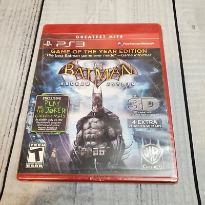 Ps3 Batman: Arkham Asylum Game of the Year Sealed (Sony PlayStation 3, 2010)  - Image 1 of 3