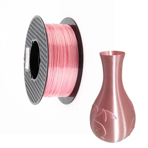 Silk Filament for 3D Printer and Pens, Silk Pink, 1kg Spool - 1.75mm Diameter - Picture 1 of 3