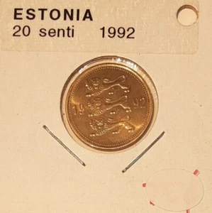 1992 Estonia 20 Senti Coin   Uncirculated--See Photos - Picture 1 of 2