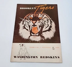 PROGRAMA DE FÚTBOL AMERICANO DE LA NFL - WASHINGTON REDSKINS @ BROOKLYN TIGERS - 1944 - SOLO AÑO - Imagen 1 de 4