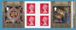 2017, Royal Mail Barcode Booklet, St George's Chapel, 6 x 1st Stamps. PM55 - Bild 1 von 2