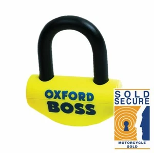 Oxford Boss OF46 Motorcycle 16mm Disc Lock + FREE Yellow Reminder Cable - Picture 1 of 4