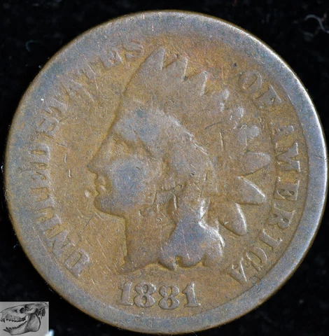 1881 Indian Head Cent, Good Condition, Free Shipping in USA, C6437 Cover