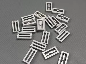 LEGO 1x2 PIASTRELLE con Piastrelle Griglia x20 - 2412B Grigio Bluastro Chiaro - NUOVO - Foto 1 di 7