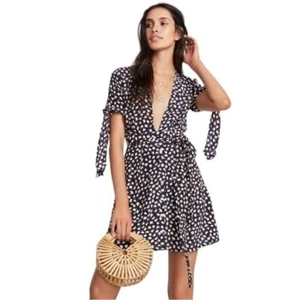 Faithfull the Brand Vintage Bloom Birgit Dress Womens Size US 6 Plunge Mini Boho - Picture 1 of 12