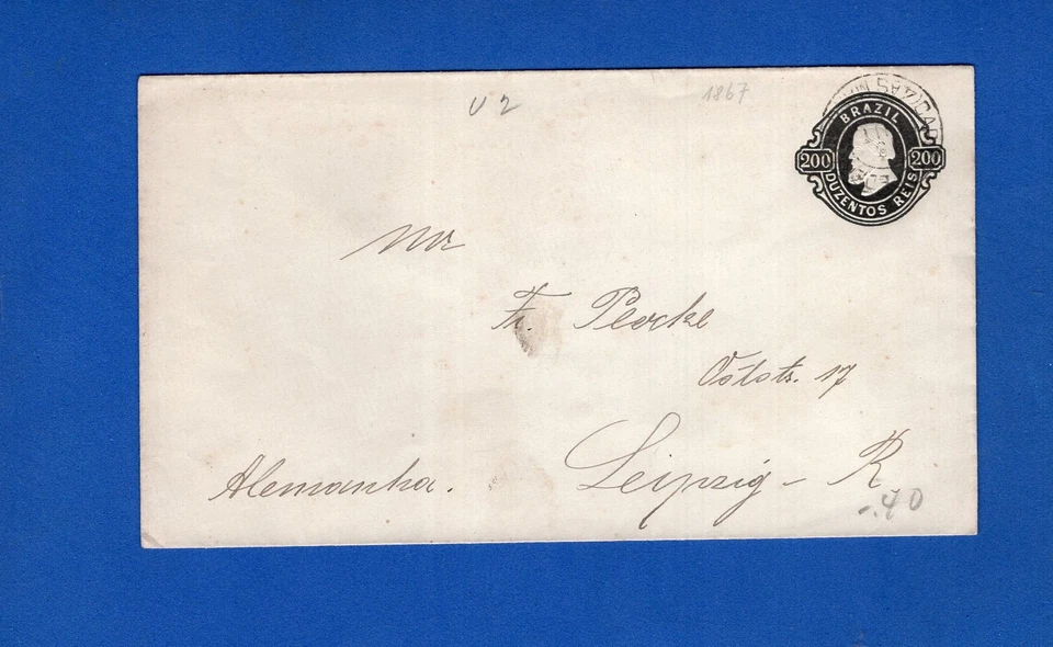 BRASIL, 1890, PAPELERÍA POSTAL A ALEMANIA Foto 1 de 1