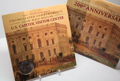 2001 U.S. Capitol Clad Half Dollar 200th Anniv. Commemorative Coin OGP [123GRA] - Image 1 of 4