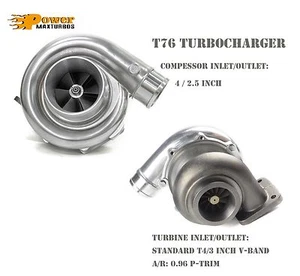 T76 Universal Performance Turbo Charger 0.96 A/R P Trim T4 3" V-band Exhaust - Picture 1 of 9