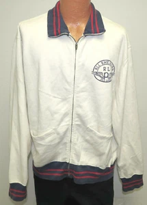 RALPH LAUREN POLO SPORT P WING White TRAININGSJACKE 2XL 90s All American Vintage - Bild 1 von 6