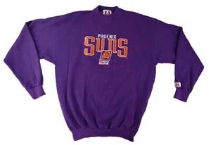 Vtg 90s Y2K USA Adult L Purple Phoenix SUNS Basketball Sweatshirt Logo Athletic - Picture 1 of 6